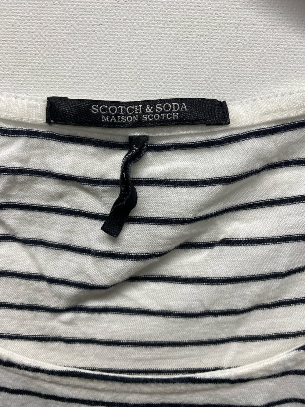 Maison Scotch Scotch & Soda Striped Long Sleeve Tee Seahorse Graphic Medium - Picture 2 of 7